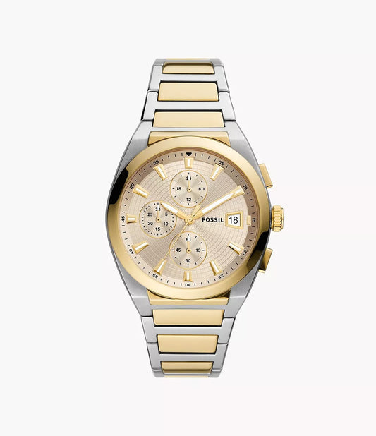 FOSSIL FS5796 | Silver Gold Analog Watch For Men and Women