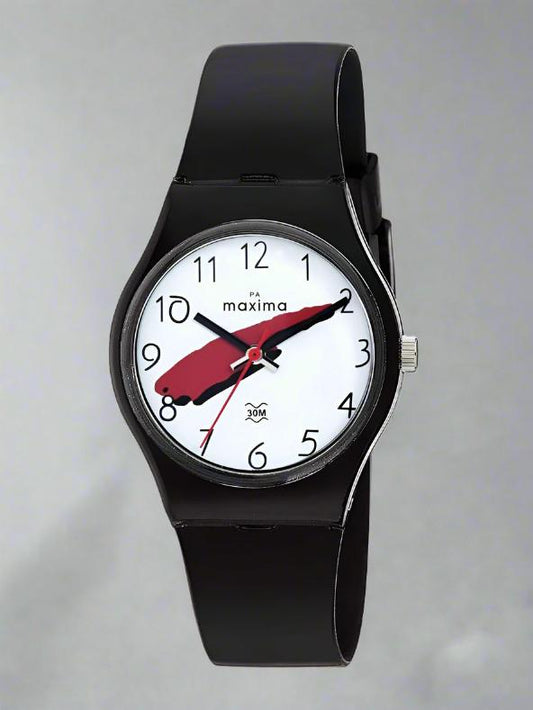 MAXIMA Men’s Printed Dial Watch 02103PPGW front view