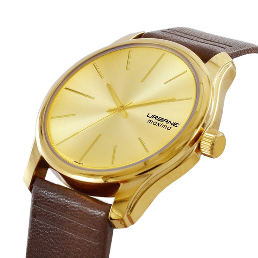 Side angle of Maxima Urbane 69380LMGY showcasing strap and case