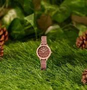 SP80085WM02W Poze By Sonata Quartz Analog Brown Dial Two Toned Metal Strap Watch For Women