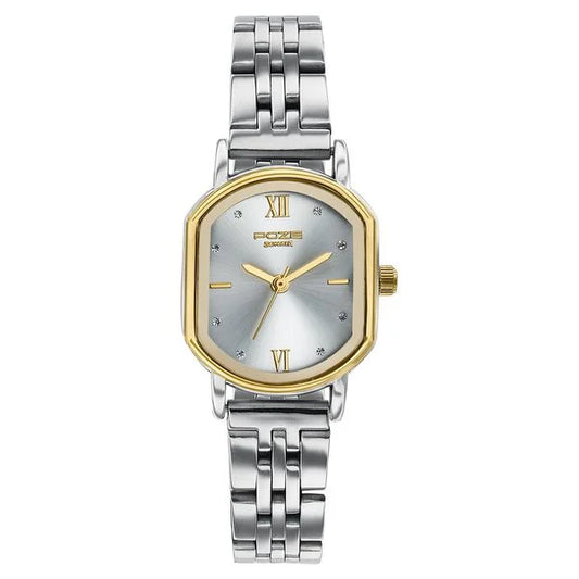 sp80161bm01w Poze By Sonata Quartz Analog Silver Dial Silver Stainless Steel Strap Watch For Women