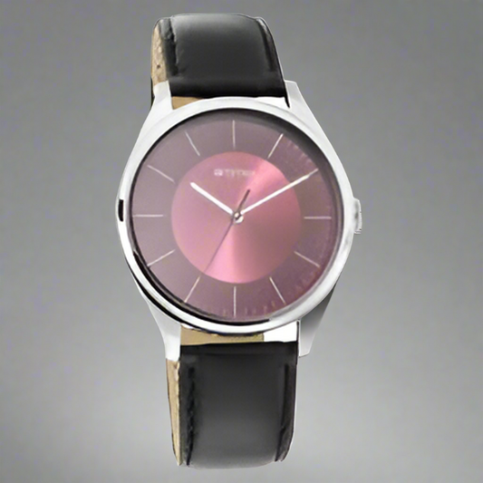 Elegant TITAN 1802SL05 wristwatch for men with pink display and leather strap – your best pick to buy Titan watch online