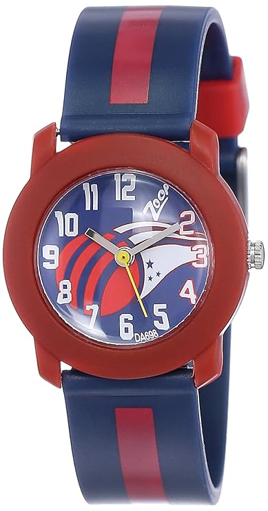 Front view of Titan Zoop watch for kids with simple analog display and kid-friendly design