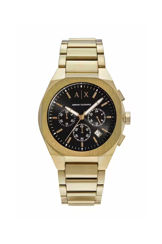 Armani Exchange Quartz 42 mm Black Dial Stainless Steel Chronograph Watch for Men - AX4180