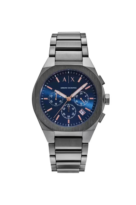 Armani Exchange Quartz 42 mm Blue Dial Stainless Steel Chronograph Watch for Men - AX4182