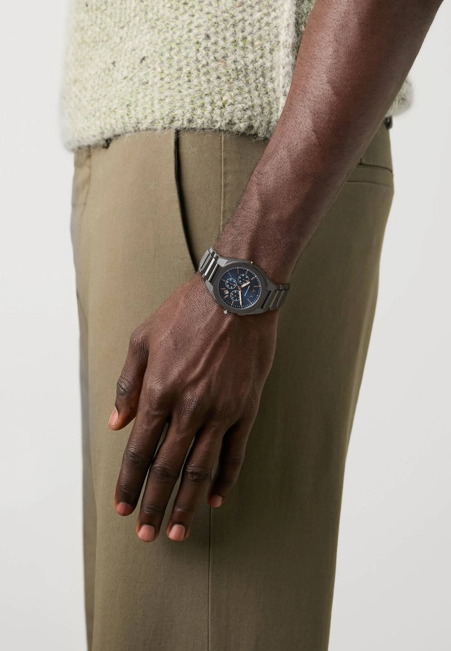 Armani Exchange AX4182 Blue Dial Stainless Steel Chronograph Men’s Watch