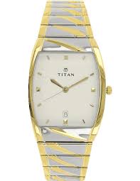 Titan 9315BM01 Analog with Date White Dial Stainless Steel Strap watch for Men