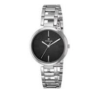 NT2480SM02 Titan Quartz Analog Black Dial Stainless Steel Strap Watch for Women