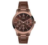 Timex Women Brown Round Multifunction Dial Watch- TW000Q820