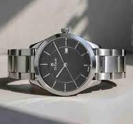 TITAN NT2480SM08 Titan Workwear Black Dial Analog with Day and Date Stainless Steel Strap watch for Women