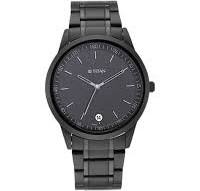 Titan Minimals Quartz Analog with Date Black Dial Black Metal Strap Watch For Men TITAN 1806NM01