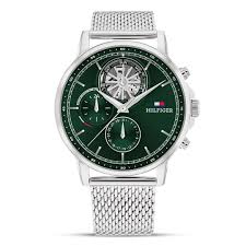 TOMMY HILFIGER GREEN DIAL MESH CHAIN - For Men TH1710608W