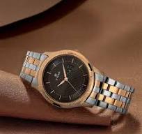 TITAN NT1824KM01 Titan Brown Dial Analog with Day and Date Stainless Steel Strap Watch for Men
