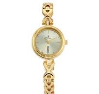 TITAN NT2601YM03 Titan Quartz Analog with Day and Date Champagne Dial Metal Strap Watch for Women