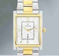 TITAN NT90024BM03 Titan Quartz Analog with Day and Date Silver Dial Stainless Steel Strap Watch for Men