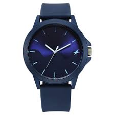 NT38024PP72 Fastrack Tees Wanderlust Quartz Analog Blue Dial Silicone Strap Watch for Unisex