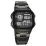 77134PM06W Sonata Hexa Digital Black Dial Grey Color Stainless Steel Strap Watch For Unisex