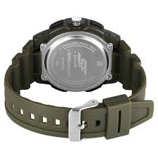 77160PP04 SF Maverick Quartz Digital Ana Digi Black Dial PU Strap Watch For Men