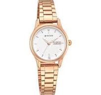 NT2656WM01 Titan Women's Lagan Watch: Rose Gold Accents & Refined Elegance