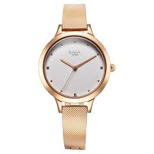 TITAN NT2754WM01 Titan Raga Memoirs Quartz Analog White Dial With Rose Gold Color Metal Strap Watch For Women