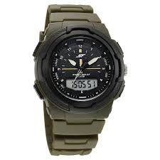 77160PP04 SF Maverick Quartz Digital Ana Digi Black Dial PU Strap Watch For Men