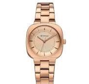TITAN 95296WM01 Titan Horizon Quartz Analog Rose Gold Dial Stainless Steel Strap Watch For Women