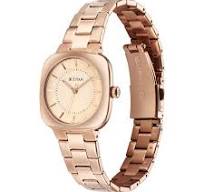 TITAN 95296WM01 Titan Horizon Quartz Analog Rose Gold Dial Stainless Steel Strap Watch For Women