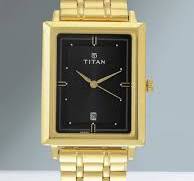 NT1715YM03 Titan Quartz Analog with Date Black Dial Stainless Steel Strap Watch for Men