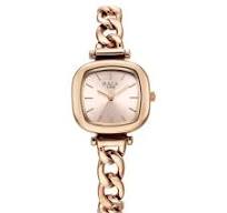 Titan Raga Showstopper Quartz Analog Rose Gold Dial Metal Strap Watch For Women