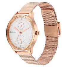 TITAN NT2670WM07 Titan Neo Workdays Silver Dial Quartz Multifunction Stainless Steel Strap watch for Women