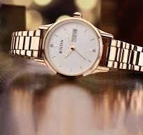 NT2656WM01 Titan Women's Lagan Watch: Rose Gold Accents & Refined Elegance