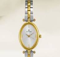 NT2418BM01 Titan Quartz Analog Silver Dial Stainless Steel Strap Watch for Women