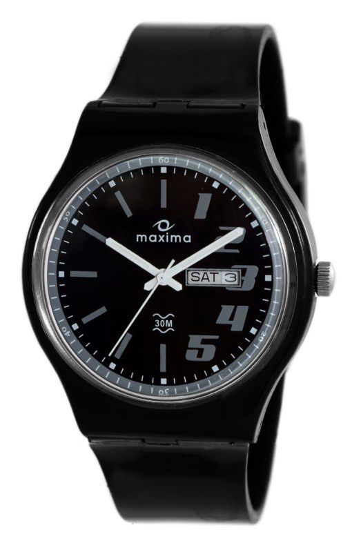 EGO by Maxima 39341PPGW Analog Black Dial Men’s Watch with Plastic Band and Case