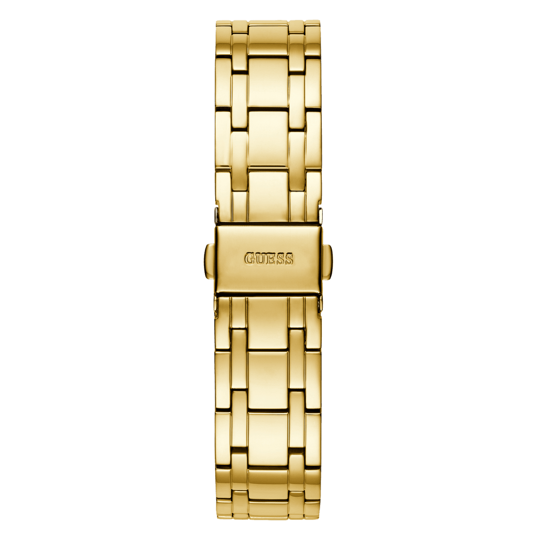 Strap View Of GUESS U85110L1 Gold-Tone Analog Women's Watch with Stainless Steel Bracelet