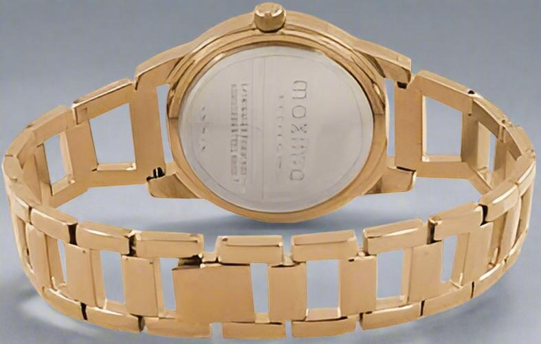 Back Side Of Maxima 55770BMLR Rose Gold Analog Watch for Women with Metal Strap