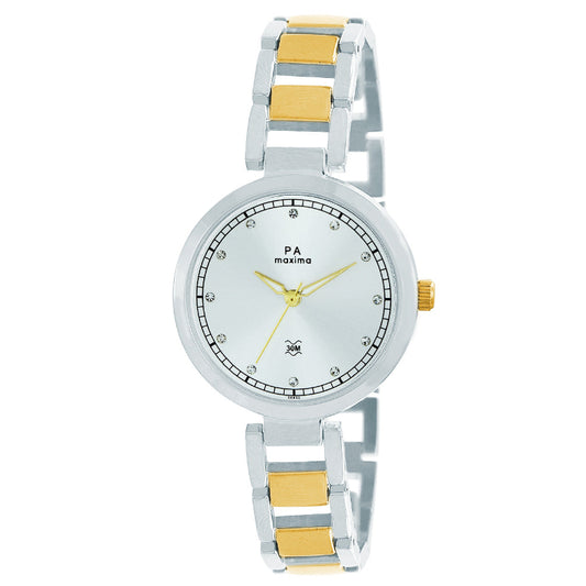 Maxima 55831BMLT Women’s Analog Watch with White Dial and Multicolor Strap
