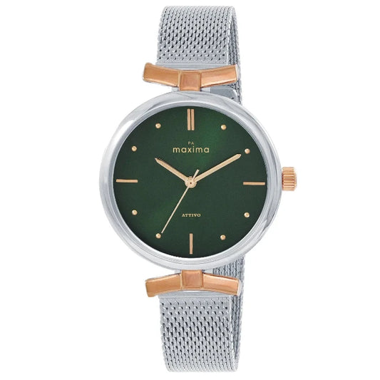 Maxima 68811CMLT Analog Women's Watch with Multicolor Strap and Green Dial