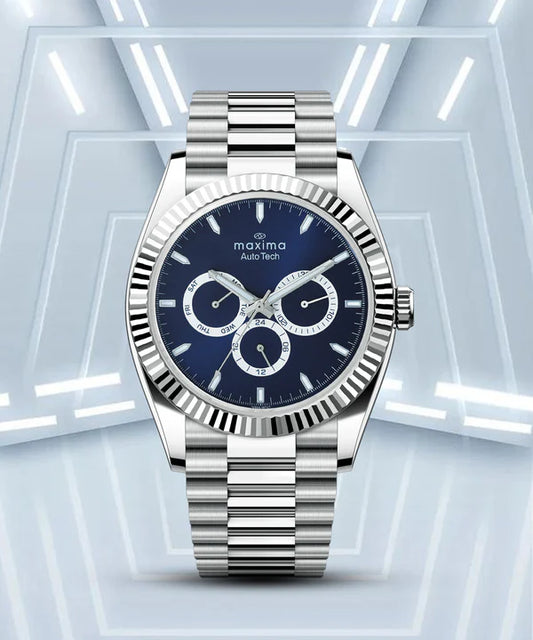 Maxima Apex Collection 70790CMGI Multifunction Analog Watch for Men with Stainless Steel Strap