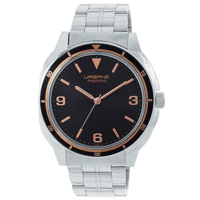 Maxima Urbane 70481CMGI Black Dial Stainless Steel Watch for Men