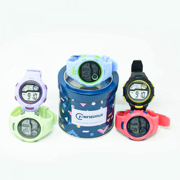 Mingrui Digital Kids Watch with Cat-Ear Design – Waterproof Fun Timepiece for Children