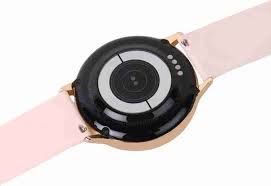 Back View Of Tech-Log T-X-PRO Smartwatch with pink strap, touchscreen, and fitness features.