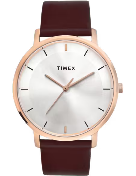 TIMEX Men Printed Dial & Leather Straps Analogue Watch TW0TG8014