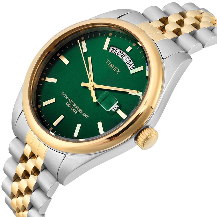 Timex TWEG27102 Green Dial Stainless Steel Analog Men’s Watch – Trend Collection