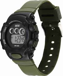 Side View Of Zoop 26035PP06W Digital Watch for Kids with Green Strap and Digital Display from House of Titan